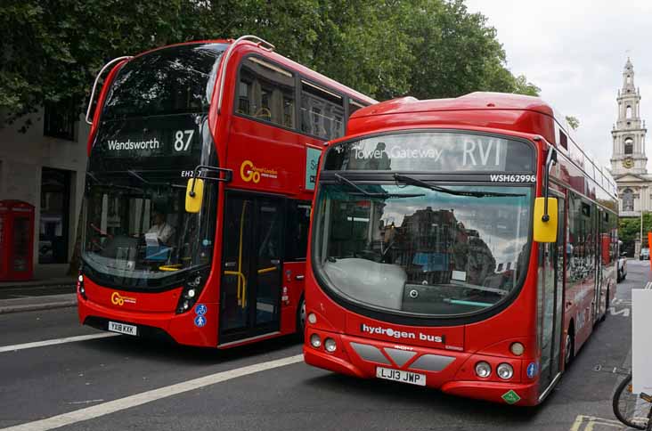 Go-Ahead London ADL Enviro400HMMC EH297 & Tower Transit VDL SB200 Wright WSH62996